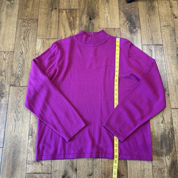 VTG 2 PC Joan Leslie Wool Blend Blazer & Sweater Set Sz 16/XL Fucia Plaid 90s - Picture 10 of 13